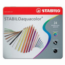 Ξυλομπογιές Stabilo "Aquarel Metal" 24 τμχ