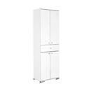 Ντουλάπα Ρούχων Diamond Megapap Δίφυλλη σε Χρώμα Λευκό 60x38x187εκ.