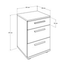 Κομοδίνο - Συρταριέρα Trendline Megapap Χρώμα Καρυδί 40x39x57εκ.