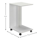 Βοηθητικό Τραπέζι c-Shaped Megapap σε Χρώμα Λευκό 35x45x65εκ.