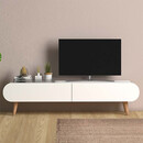 Έπιπλο Τηλεόρασης Lotus Megapap Χρώμα Λευκό 120x30x40εκ.
