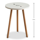 Βοηθητικό Τραπεζάκι Roma Megapap από Μελαμίνη Χρώμα Λευκό 33,5x33,5x46εκ.