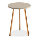 Βοηθητικό Τραπεζάκι Roma Megapap από Μελαμίνη Χρώμα Κρεμ 33,5x33,5x46εκ.