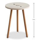 Βοηθητικό Τραπεζάκι Roma Megapap από Μελαμίνη Χρώμα Κρεμ 33,5x33,5x46εκ.