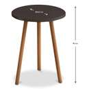 Βοηθητικό Τραπεζάκι Roma Megapap από Μελαμίνη Χρώμα Καφέ 33,5x33,5x46εκ.