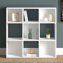 Βιβλιοθήκη Cube Megapap από Μελαμίνη Χρώμα Λευκό 90x30x90εκ.