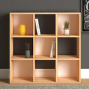 Βιβλιοθήκη Cube Megapap από Μελαμίνη Χρώμα oak 90x30x90εκ.