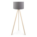 Φωτιστικό Δαπέδου Rosling Megapap Mdf/ύφασμα pvc Χρώμα Φυσικό/ανθρακί 38x21x140εκ.