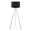 Φωτιστικό Δαπέδου Rosling Megapap Mdf/ύφασμα pvc Χρώμα Φυσικό/μαύρο 38x21x140εκ.