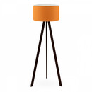 Φωτιστικό Δαπέδου Rosling Megapap Mdf/ύφασμα pvc Χρώμα Μαύρο/πορτοκαλί 38x21x140εκ.