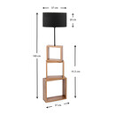 Φωτιστικό Δαπέδου Claude Megapap Mdf/fabric pvc Χρώμα Καφέ/μαύρο 37x20x140εκ.
