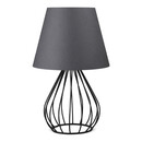 Φωτιστικό Επιτραπέζιο Akerlind Megapap Ύφασμα Pvc/μέταλλο Χρώμα Ανθρακί/μαύρο 22x17x36εκ.