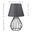 Φωτιστικό Επιτραπέζιο Akerlind Megapap Ύφασμα Pvc/μέταλλο Χρώμα Ανθρακί/μαύρο 22x17x36εκ.