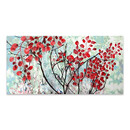 Πίνακας σε Καμβά "red Leaves" Megapap Ψηφιακής Εκτύπωσης 100x50x3εκ.