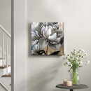 Πίνακας σε Καμβά "white Magnolias" Megapap Ψηφιακής Εκτύπωσης 50x50x3εκ.