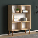 Βιβλιοθήκη Μελαμίνης Cube Megapap Χρώμα oak 80x24x100εκ.