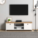 Έπιπλο Τηλεόρασης Cube Megapap Μελαμίνης Χρώμα Pine - White 120x30x40εκ.