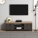 Έπιπλο Τηλεόρασης Cube Megapap Μελαμίνης Χρώμα Pine - Industrial Grey 120x30x40εκ.