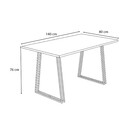 Τραπέζι Gable Megapap Μεταλλικό - Μελαμίνης Χρώμα Ανθρακί 140x80x76εκ.