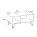 Τραπεζάκι Σαλονιού don Megapap Μελαμίνης Χρώμα Sonoma 90x55x44εκ.