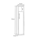 Στήλη Μπάνιου Μελαμίνης Murray Megapap Χρώμα Λευκό 16x14x70εκ.