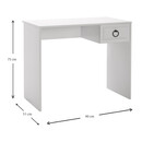 Γραφείο Μελαμίνης Hampton Megapap Χρώμα Λευκό 90x51x75εκ.