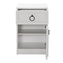 Κομοδίνο Μελαμίνης Hampton Megapap Χρώμα Λευκό 40x38x63εκ.