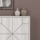 Μπουφές Μελαμίνης Dune Megapap Χρώμα Λευκό Αντικέ 123x35x77,4εκ.