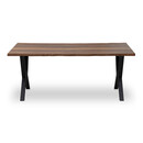Τραπέζι Walter Megapap mdf - Μεταλλικό Χρώμα Καρυδί 160x80x75εκ.