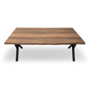 Τραπέζι Walter Megapap mdf - Μεταλλικό Χρώμα Καρυδί 160x80x75εκ.