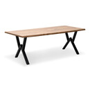 Τραπέζι Walter Megapap mdf - Μεταλλικό Χρώμα Ακακίας 200x100x75εκ.