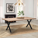 Τραπέζι Jeremy Megapap mdf - Μεταλλικό Χρώμα Ακακίας 200x100x75εκ.