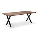 Τραπέζι Jeremy Megapap mdf - Μεταλλικό Χρώμα Καρυδί 200x100x75εκ.