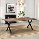 Τραπέζι Jeremy Megapap mdf - Μεταλλικό Χρώμα Καρυδί 200x100x75εκ.
