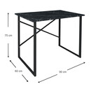 Γραφείο Εργασίας Rilke Megapap Μεταλλικό - Μελαμίνης Χρώμα Μαύρο εφέ Μαρμάρου 90x60x75εκ. Γραφείο Εργασίας Rilke Megapap Μεταλλικό - Μελαμίνης Χρώμα Μαύρο εφέ Μαρμάρου 90x60x75εκ.