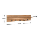 Κρεμάστρα Τοίχου Kery Megapap από Μελαμίνη Χρώμα Pine oak 80x11x18εκ.
