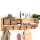 Κρεμάστρα Τοίχου Ottila Megapap από Μελαμίνη Χρώμα Pine oak 120x22x37εκ.