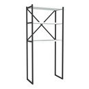 Έπιπλο Πλυντηρίου Mindy Megapap Μεταλλικό - Μελαμίνης Χρώμα Μαύρο - Λευκό 66x34x160εκ.