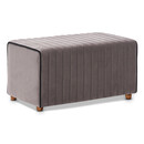 Σκαμπώ Mabel Megapap Βελούδινο Χρώμα Γκρι 80x40x40εκ.