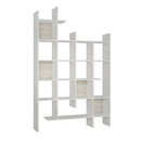 Βιβλιοθήκη Μελαμίνης Manco Megapap Χρώμα Λευκό 122x25,5x188εκ.