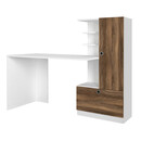 Γραφείο Εργασίας Merino Megapap από Μελαμίνη Χρώμα Λευκό - Καρυδί 149,5x61,8x120εκ. Γραφείο Εργασίας Merino Megapap από Μελαμίνη Χρώμα Λευκό - Καρυδί 149,5x61,8x120εκ.