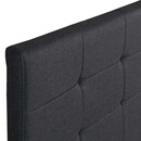 Κρεβάτι Sissy Megapap Υφασμάτινο Χρώμα Ανθρακί 160x200εκ.
