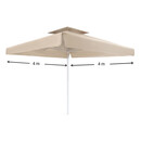 Ομπρέλα Επαγγελματική Juno Megapap Τηλεσκοπική Αλουμινίου Χρώμα Εκρού 4x4m.