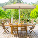 Ομπρέλα Κήπου Zola Megapap Αλουμινίου Χρώμα Εκρού 2x3m.