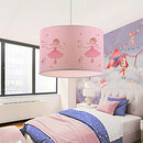 Φωτιστικό Οροφής Goofy Megapap Υφασμάτινο Μονόφωτο με Χαριτωμένες Μπαλαρίνες 28x21x70εκ.