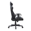 Καρέκλα Γραφείου Gaming Alonso Megapap από Τεχνόδερμα Χρώμα Μαύρο 67x70x125/135 εκ.
