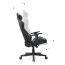 Καρέκλα Γραφείου Gaming Alonso Megapap από Τεχνόδερμα Χρώμα Μαύρο 67x70x125/135 εκ.