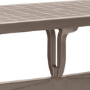 Τραπέζι Πολυπροπυλενίου Callan Megapap Χρώμα Cappuccino 120x70x73εκ.