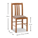 Καρέκλα Τραπεζαρίας Derry Megapap από Μασίφ Ξύλο Οξιάς Χρώμα Καρυδί 42x42x90εκ.