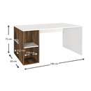 Γραφείο Εργασίας Coral Megapap από Μελαμίνη Χρώμα Λευκό - Καρυδί 140x60x75εκ. Γραφείο Εργασίας Coral Megapap από Μελαμίνη Χρώμα Λευκό - Καρυδί 140x60x75εκ.